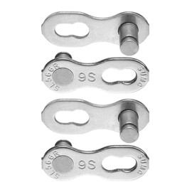 Bike Chain Quick Link- Reusable Bike Chain Missing Quick Connector- Master Links Compatible with Shimano, Sram and KMC Chains 6 7 8 9 10 11 12speed Missing Link (Silver, 9 Speed)