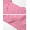 DAIMIDY Women's V Neck Short Sleeves Sweaters Soft Knit Lightweight