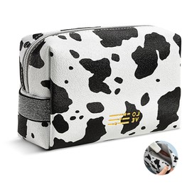 Desing Wish Small Makeup Bag Portable Cute Travel Makeup Bag for Women Zipper Pouch Makeup Organizer Bag PU Leather Cute Toiletry Bags