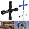 MLYNZXJSY 4pcs Utilities Key 4 Way Zinc Alloy Cross Key
