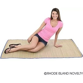 Rhode Island Novelty Beach Mat, Portable Straw Mats Outdoors 33" x 60" 2 PACK