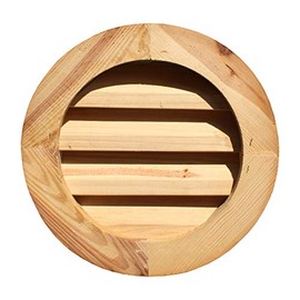 Shed Windows and More Round Wooden Louvered Gable Vents (14" x 14")