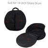 Compact Snare Drum Bag Backpack Case with Shoulder Strap Outside