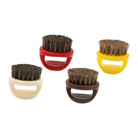 NOLITOY Grooming Brush Set 4pcs Handle Beard Brush Soft Horsehair for Styling Cleaning Gentle on Skin Random