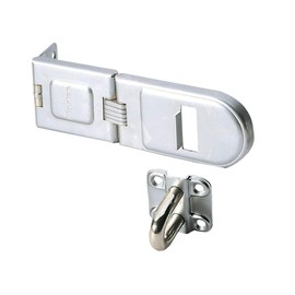 Master Lock 721EURD Türschloss mit Sicherheitsüberfalle und Scharnier für den Außenbereich, 20 x 6 cm
