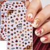 Fall Nail Art Stickers Fallen Leaves Nail Art Decals 6Sheets