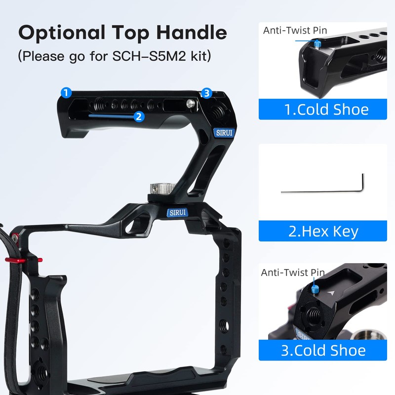 SIRUI Camera Cage for Panasonic Lumix S5II/S5IIX, Arca-Swiss Compatible, Camera