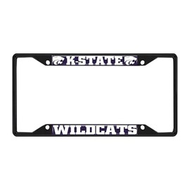 FANMATS 31257 Kansas State Wildcats Metal License Plate Frame Black Finish
