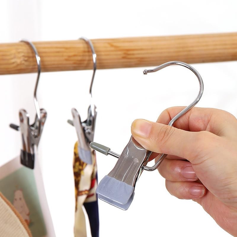 Set of 5 Household Non-marking Stainless Steel Multi Hooks Storage
