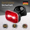 LICHTMEISTER® Rear Light Bicycle with Reflector and Brake Light Function