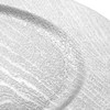 Koyal Wholesale Acrylic Metallic Silver Wood Charger Plates for Weddings