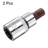 sourcing map 2pcs 3/8" Hex Bit Socket 1/2" Square Drive