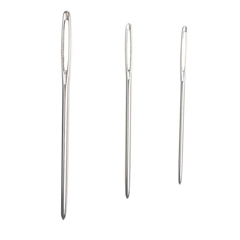 Hekisn Large-Eye Blunt Needles, 6 Piece Pro Quality Stainless Steel