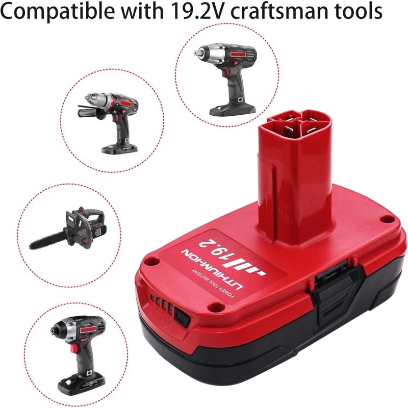 For Craftsman 2Pack For CRAFTSMAN 19.2 VOLT C3 LITHIUM DIEHARD