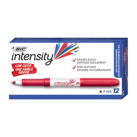 BIC Dry Erase Markers, Red, 12 Count (GDE11-RED)