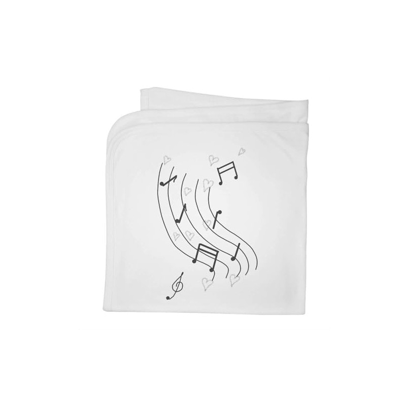 Azeeda 'Love Of Music' Cotton Baby Blanket/Shawl (BY00040142)