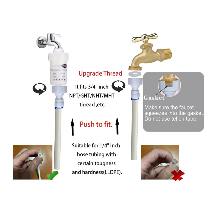 ESHIONG Hose Bib Quick Connect Adapter for Reverse Osmosis water