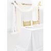 Wedding Arch Draping Fabric,2 Panels 28" x20ft Ivory and Cream