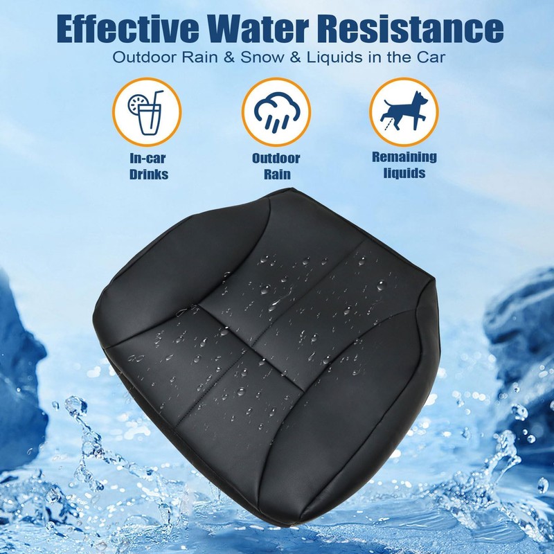 NLQR Driver and Passenger Side Bottom Replacement Microfiber Leather Seat