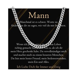 PDTU Gift for Men, Dad Bonus Daddy Expectant Dad Grandpa Son Brother Gifts, Stainless Steel Chain Gift for Men for Father's Day Birthday Christmas Retirement, Stainless Steel, Not Applicable