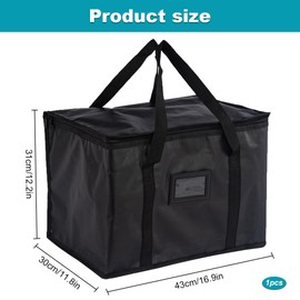 Cooler Bag Box, 40L Insulated Cooler Bag Box, Large Insulated Picnic Lunch Bags Soft Cooler Thermal Food Delivery Bags Reusable Insulation Shopping Bags for Beach Camping Work Trip(Black)