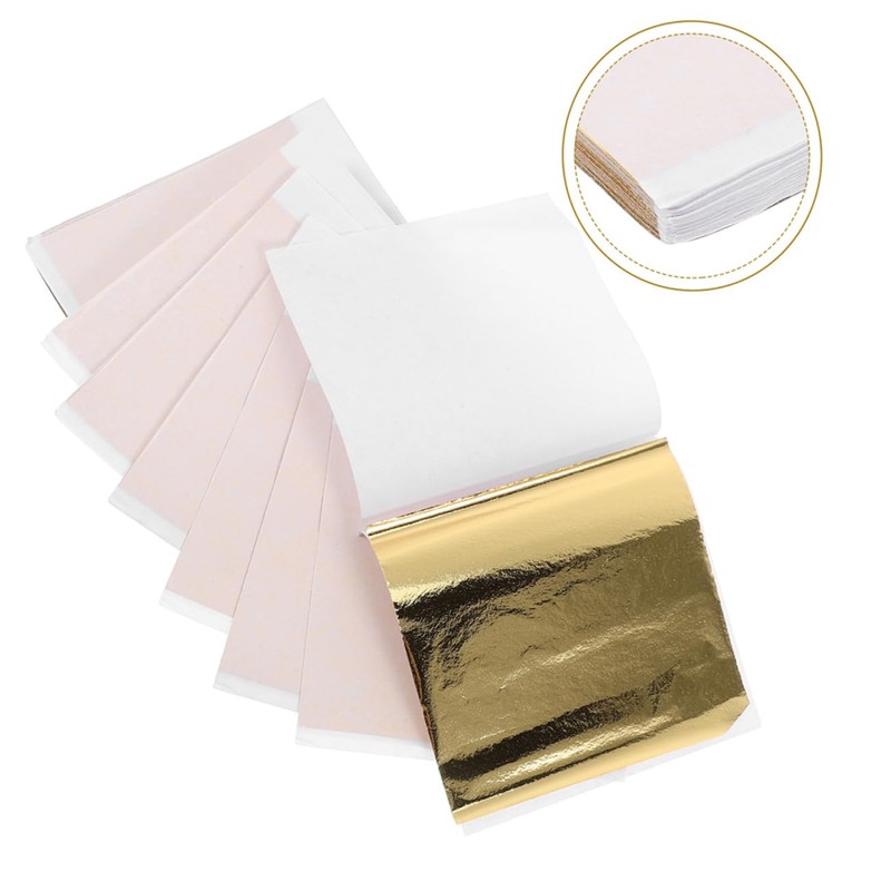 VILLFUL 200pcs Gold Leaf Sheets for DIY Crafts and Art