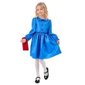 CosExpress Matilda Costume for Girls, World Book Day Costumes for Girls, Matilda Fancy Dress Matilda Costume Kids for School Book Week, 5-6