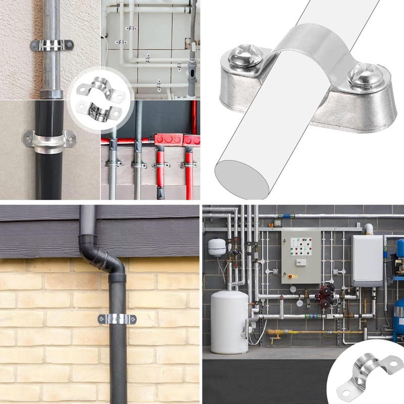 TOP-VIGOR 10Pcs Pipe Support Pipe Bracket Clamp for OD 51mm