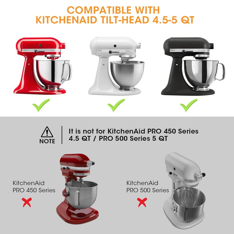 Aieve Upgrade Mixer Slider Mat for KitchenAid 4.5-5 QT Tilt-Head