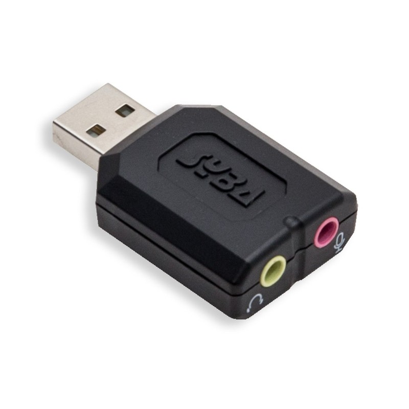 Syba SD-CM-UAUD USB Stereo Audio Adapter, C-Media Chipset, RoHS