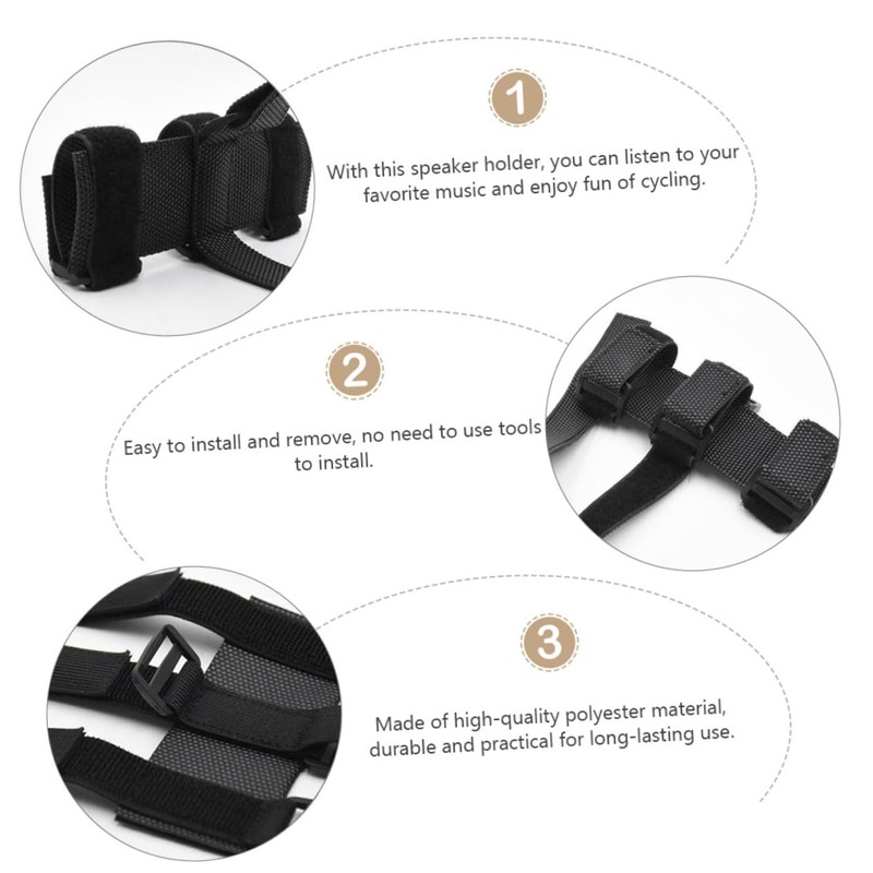 jojofuny Wireless Speaker Bike Mount Strap Holder for Strollers More