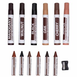 Wood Correction Pen, Laminate Repair Kit, Wood Repair Kit, Parquet Repair Kit, Repair Kit for Worktops, Floor Repair Kit, Wood Repair Kit, Furniture Correction Pen, Pack of 13