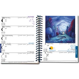 Astrocal Moon Diary 2026, Lunar Calendar Datebook, Personal Organiser, Moon Phase Diary Planner, USA