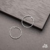 HUG A HOOP - 925 Sterling Silver Textured Hoop Earrings,