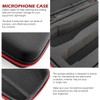 FERCAISH 1 Piece Microphone Bag, EVA Dual Microphone Bag, Microphone