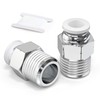 TAILONZ PNEUMATIC White Straight Male Thread 12mm OD x 1/2