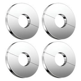 Set of 4 Rosettes Cover for Pipes, 23 mm Rosettes Cover Water Clock Cover Rosette Stainless Steel Cover Split Pipe Collars for Taps, Pipes, Radiator Pipes