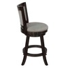 Cortesi Home Ferne Solid Wood Swivel Counter Stool, 24" Gray