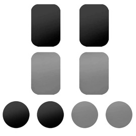 FRAINBOWZ 8PCS Magnetic Phone Holder Metal Plate for Car Mount Sticky Stickers Suitable for All Smartphones (Black and Silver)