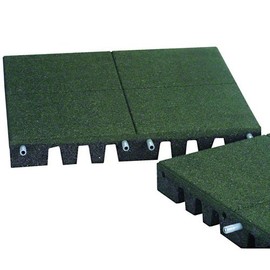 KIDWISE PlayFall Playground Safety Surfacing Green - 2' x 2' Rubber Tile (4 sq. ft.) 1.75" Thickness