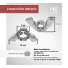 DOJA Industrial Wing Nut M6 6 mm Pack of 25