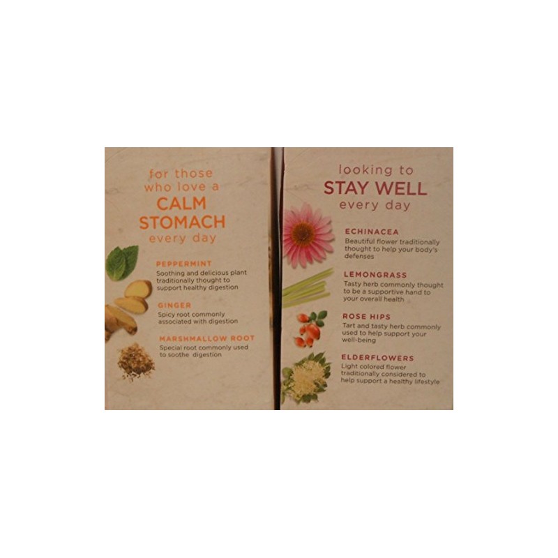 Bigelow Calm Stomach & Stay Well Herbal Tea Bundle -