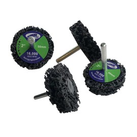 Goodway® Cleaning Disc Diameter 50 mm x 13 mm with Mandrel, Shaft Diameter 6 mm / Pack of 10 / Surface Treatment or Paint Removal Polishing for Drilling (50 mm)