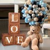 Baby Shower Decorations Boxes with 27 letters - 4 Wood