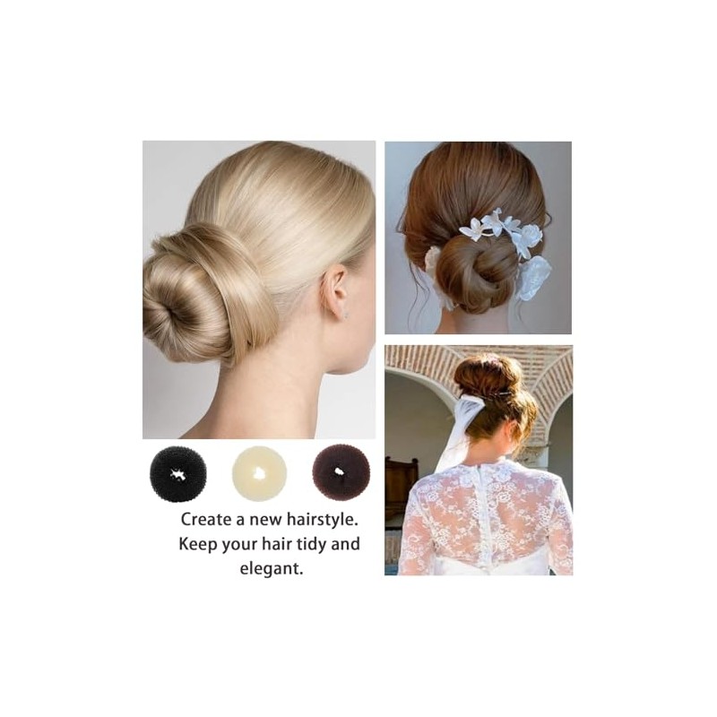 12 Pack Hair Donuts for Buns, 25 Pcs U Shaped