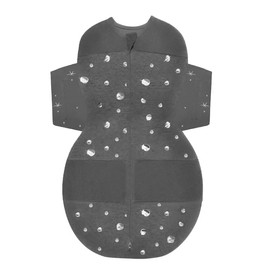 happiest baby SNOO Sleeping Bag - 100% Organic Cotton Baby Swaddle Blanket - Designed by Doctors Promotes Healthy Hip Development (Planet Anthracite, XL)