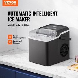 VEVOR Countertop Ice Maker 9 Cubes Ready Self-Cleaning Portable Scoop and Basket
