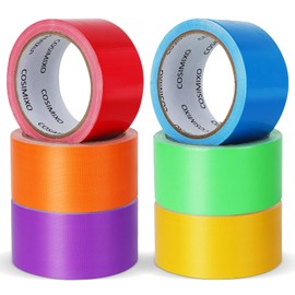 COSIMIXO COSIMIXO 6-Pack Rainbow Colored Duct Tape 15 Yards x 2 Inch Heavy Duty, No Residue, Tear by Hand & Waterproof,Great for Packaging, Arts & Crafts, Color-Coding, and DIY Projects