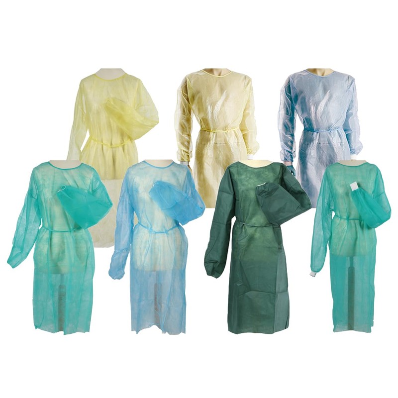 Tiga-Med 10-3050 Disposable Gown, Green, 120cm x 140cm, Pack of