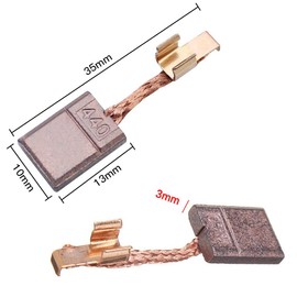 WANGCL 10Pcs Motor Carbon Brushes for Makita 14.4V 18V Cb-440 Electric Wrench Electric Drill Angle Grinder Cutting Machine- 3x10x13
